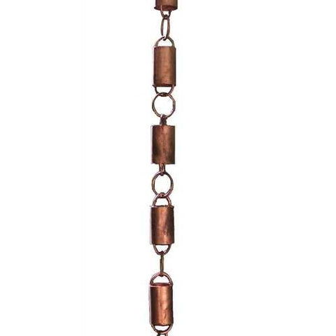 Image of Solid Copper 8.5 Ft Rain Gutter Rain Chain