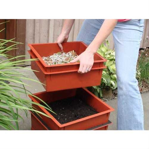 Image of Black Worm Composter with Compost Tea Spigot - Indoor or Outdoor