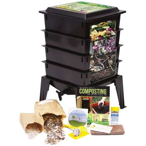 Image of Black Worm Composter with Compost Tea Spigot - Indoor or Outdoor