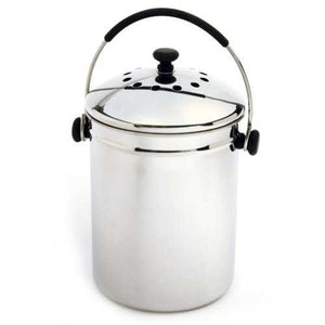 Stainless Steel Kitchen Compost Keeper Bin with Charcoal Filter