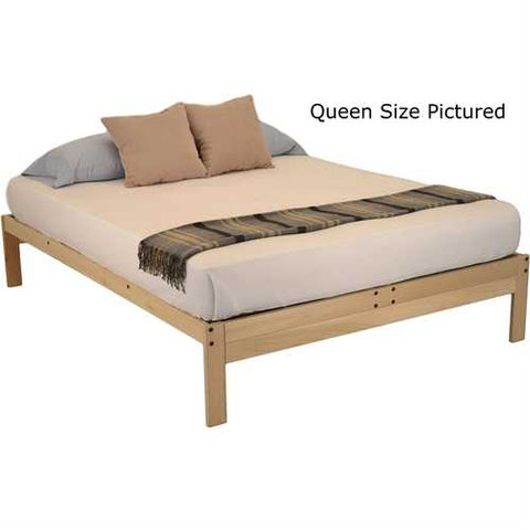 Image of Twin XL Solid Wood Wood Platform bed Frame - Made in USA