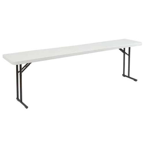 Image of Steel Frame 72-inch Rectangular Gray Plastic Top Folding Table