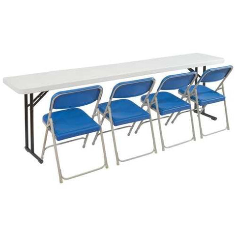 Image of Steel Frame 72-inch Rectangular Gray Plastic Top Folding Table