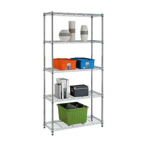 Image of Heavy Duty 5-Shelf Metal Storage Rack Shelving Unit