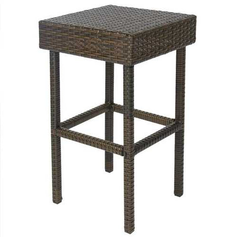 Image of Outdoor 3-Piece PE Wicker Bar Set with Table and Stools