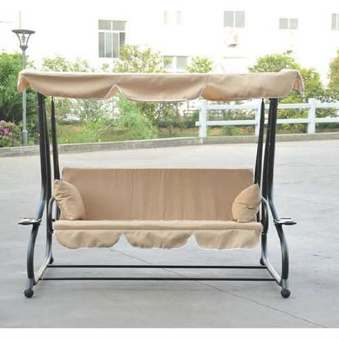 Image of Outdoor Canopy Swing Patio Porch Shade Deck Bed in Sand