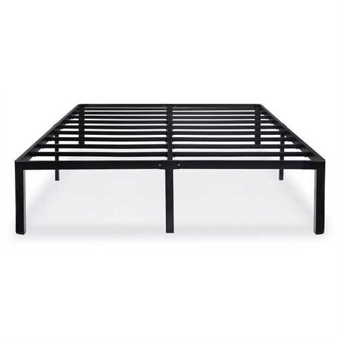 Image of Twin size Modern Round Edge Black Metal Platform Bed Frame