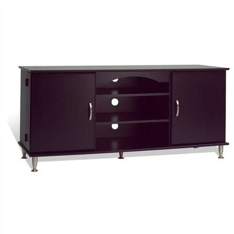 Image of 60-inch Plasma TV Stand with Media Storage in Black Finish