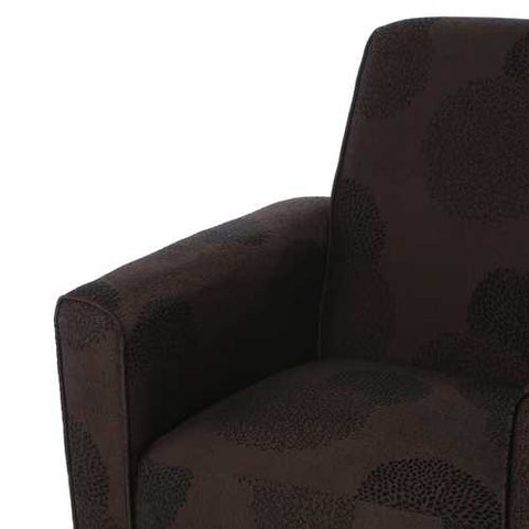 Image of Modern Brown Flared Arm Chair in Premium Upholstery Grade Fabric