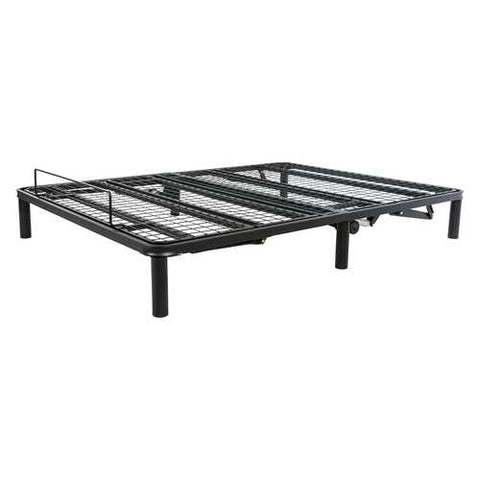 Image of Twin XL Black Metal Adjustable Bed Frame Base with Remote