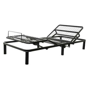 Twin XL Black Metal Adjustable Bed Frame Base with Remote