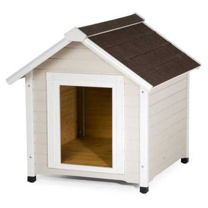 Solid Wood Luxurious Dog House with Classic Asphalt Shingle Roof