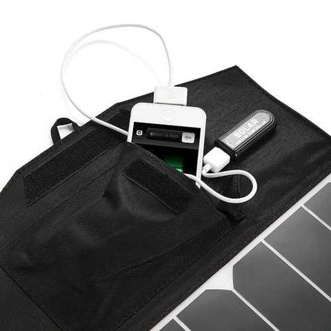 Image of 14-Watt Folding Solar Panel Charger for Smartphone iPhone Galaxy and More