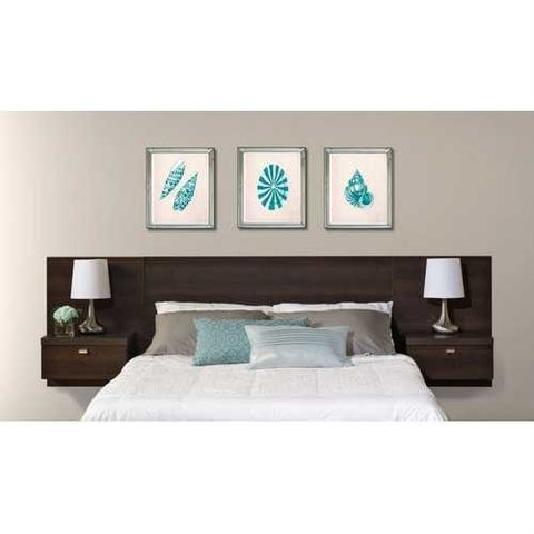 Image of King size Floating Headboard with Nightstands in Espresso