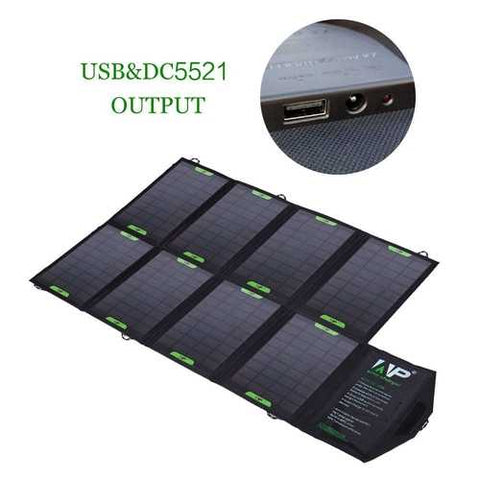 Image of 28 Watt Foldable 18V Solar Panel Phone Laptop Tablet Battery Charger