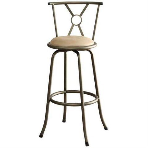 Image of Set of 2- Adjustable Height Padded Seat Barstools