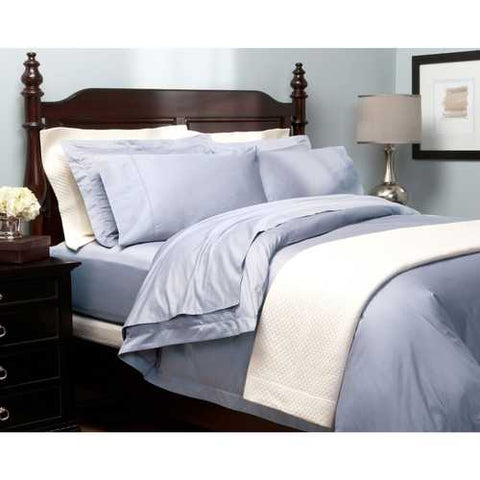 Image of Full size 400-TC Egyptian Cotton Sheet Set in Smokey Blue