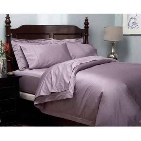 Image of CAL King 400 Thread Count Cotton Sheet Set in Plum Purple