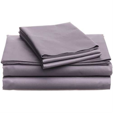 Image of CAL King 400 Thread Count Cotton Sheet Set in Plum Purple