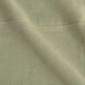 Queen 100-Percent Cotton Velvet Flannel Sheet Set in Thyme Green