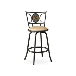 Set of 2 - Adjustable Height Contemporary Swivel Barstool