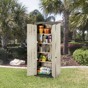 Heavy Duty Vertical Outdoor Cabinet Weather Resistant Storage Shed