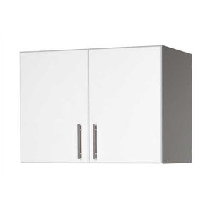 White Wall Cabinet with 2 Doors and Adjustable Shelf