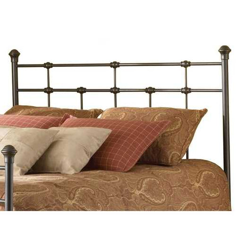 Image of Queen-size Metal Headboard in Hammered Brown Finish