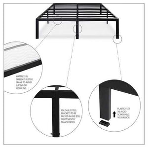 Queen size Heavy Duty Metal Platform Bed Frame - Holds up to 2,200 lbs