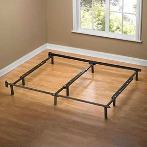 Queen size 9-Leg Metal Bed Frame with Headboard Brackets and Center Support