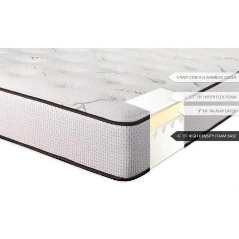 Image of Queen 10-inch Thick Talalay Latex Foam Mattress - Made in the USA