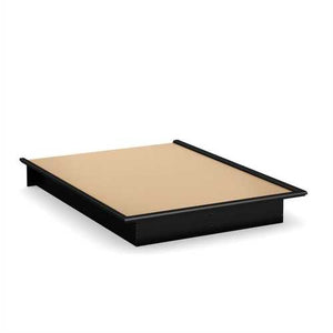 Queen size Platform Bed Frame in Modern Black Wood Finish