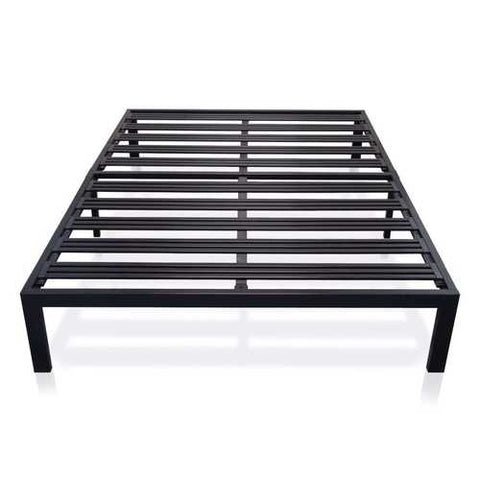 Image of Queen size Metal Platform Bed Frame with Heavy Duty Steel Slats