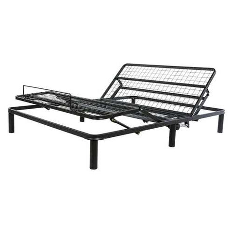 Image of Queen size Black Metal Adjustable Bed Frame Base with Remote