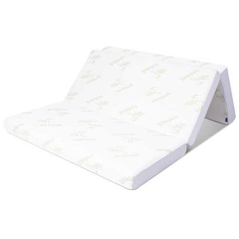 Image of Queen size 6-inch Folding Memory Foam Mattress with Washable Cover