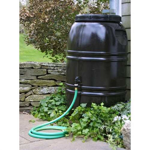 Image of 60-Gallon Rain Barrel in Earth Brown Food Grade Plastic