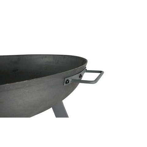 Image of Large 30-inch Cast Iron Fire Pit Bowl with Sturdy Steel Legs