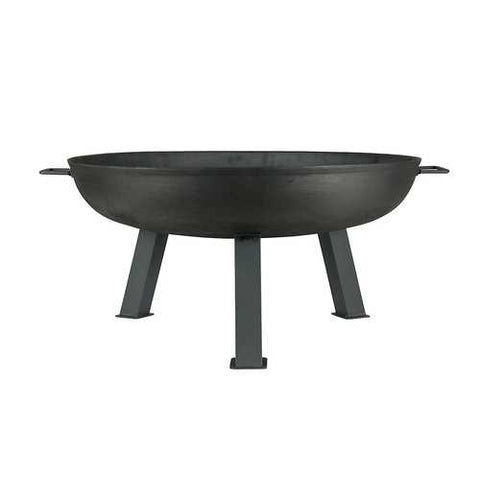 Image of Large 30-inch Cast Iron Fire Pit Bowl with Sturdy Steel Legs