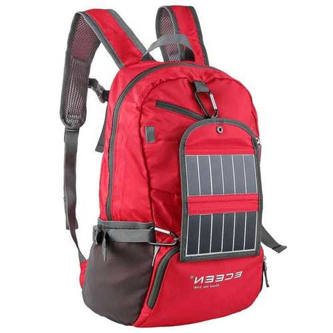 Image of Red 3.25 Watt Solar Backpack Cell Phone Tablet Battery Charger