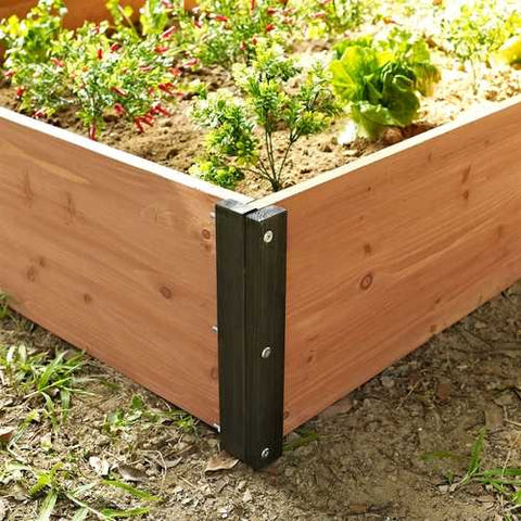 Image of Solid Wood 3-Ft x 3-Ft Raised Garden Bed Planter Box - 12-inch High