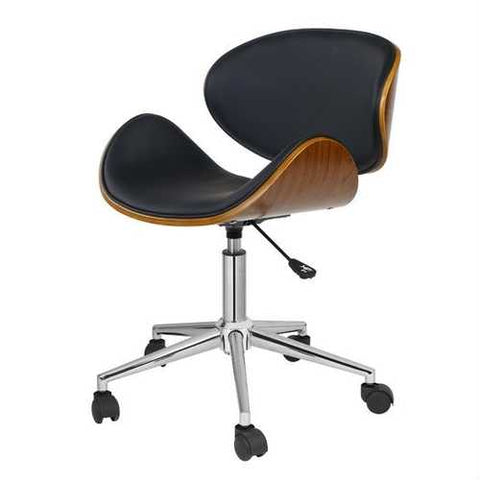 Image of Black Mid-Century Modern Classic Mid-Back Office Chair