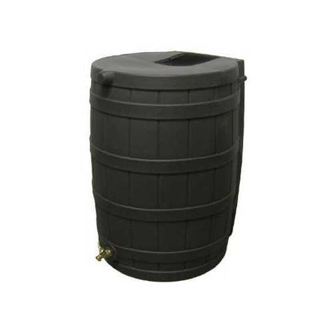 Image of 50-Gallon Rain Wizard Rain Barrel in Black