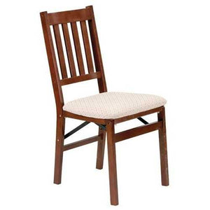 Set of 2 - Folding Dining Chair with Upholstered Seat