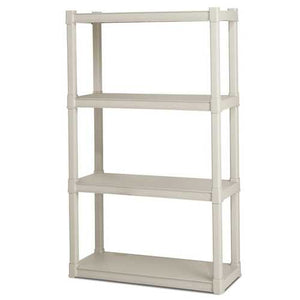 Heavy Duty Plastic 4-Shelf Storage System Shelves