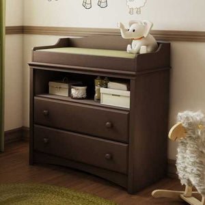 Baby Furniture 2 Drawer Diaper Changing Table in Espresso