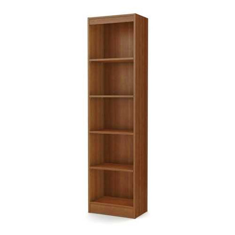 Image of Modern Narrow Bookcase with 5-Shelves in Morgan Cherry Finish