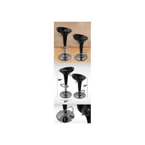 Image of Set of 2 Ice Cream Scoop Style Barstools in Black