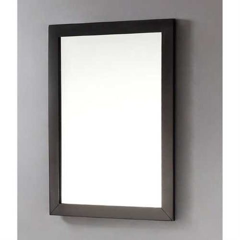 Image of Modern 22-inch x 30-inch Bathroom Vanity Wall Mirror with Black Wood Frame