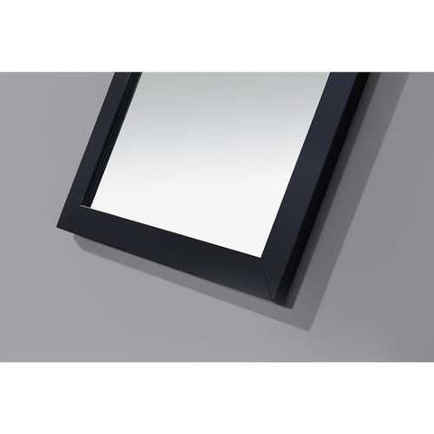 Image of Modern 22-inch x 30-inch Bathroom Vanity Wall Mirror with Black Wood Frame