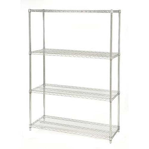 48-inch Wide 4-Shelf Metal Storage Shelving Unit - 72-inch High